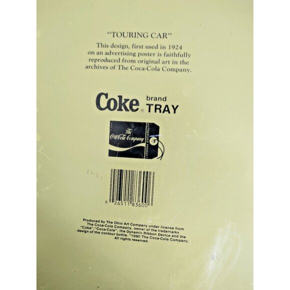 Two Vintage Coca Cola Trays "Drive Refreshed" & "Touring Car" 1990 - Picture 12 of 14